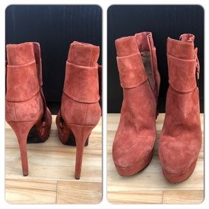 High heels suede short boots